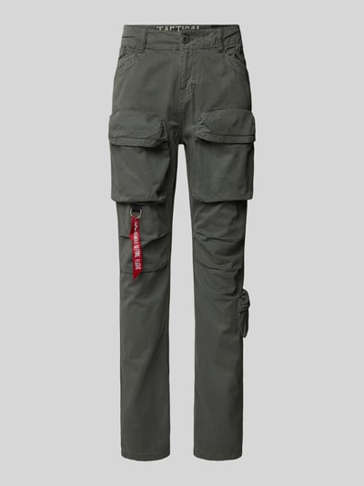 Alpha Industries Spodnie cargo o kroju regular fit ze szlufkami na pasek model ‘Tactical Pant’ Antracytowy 2