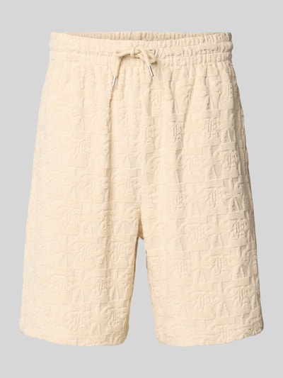 KARL KANI Relaxed Fit Sweatshorts aus Frottee Modell 'Terry' Beige 2