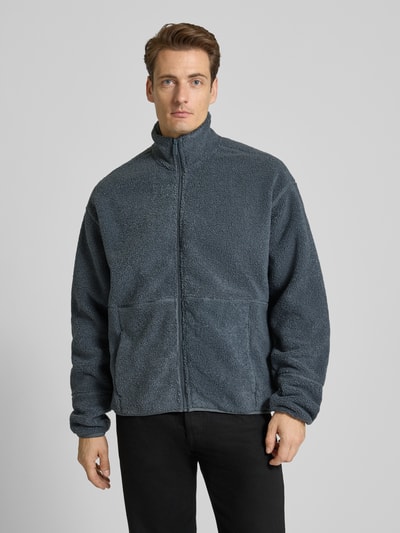 JAKE*S STUDIO MEN Sweatjack met ritssluiting Rookblauw - 4