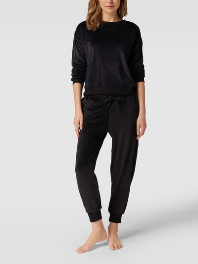 Lauren Ralph Lauren Pyjama in Samt-Optik Black 1