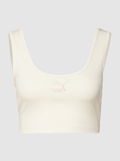 PUMA PERFORMANCE Crop Top mit Label-Stitching Weiss 2