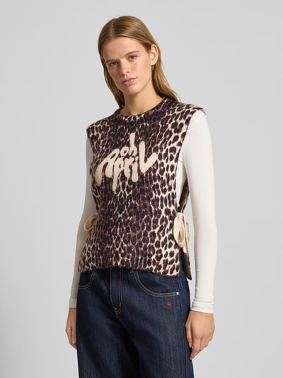 OH APRIL Pullunder mit seitlicher Schnürung Modell 'Moxie' Mittelbraun 4