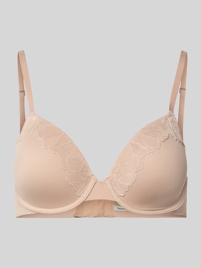 Calvin Klein Underwear Regular Fit BH mit Spitzenbesatz Modell 'Cove' Beige 1