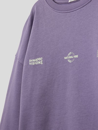 Tom Tailor Sweatshirt mit überschnittenen Schultern Purple 2