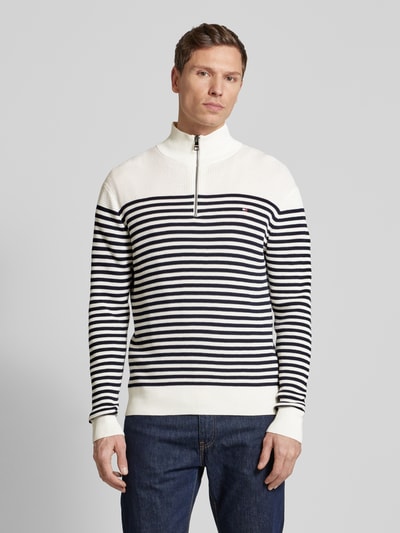 Tommy Hilfiger Strickpullover mit Stehkragen Ecru 4