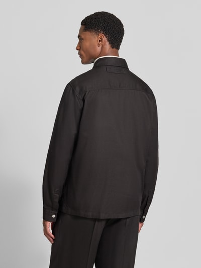 HUGO Regular Fit Bomberjacke / Blouson aus Lyocell-Baumwoll-Mix Modell 'Enasoz' Black 5