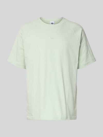 adidas Originals T-shirt met ronde hals en labelstitching Lindegroen - 2