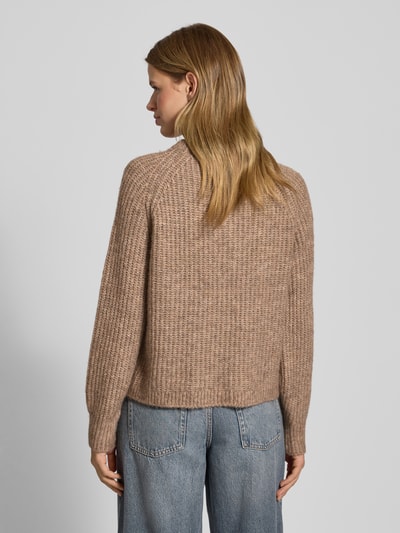 Only Relaxed Fit Strickpullover mit Woll-Anteil Modell 'GILA' Camel Melange 5