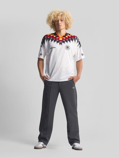 adidas Sportswear damski t-shirt o kroju regular fit z detalem z logo dfb Biały 1