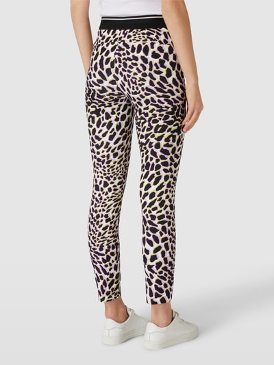 Marc Cain Slim Fit Stoffhose mit Animal-Print Flieder 5