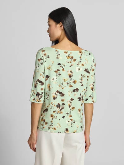 Marc Cain Regular Fit Bluse aus Baumwoll-Mix mit Spitzenbesatz Mint 5