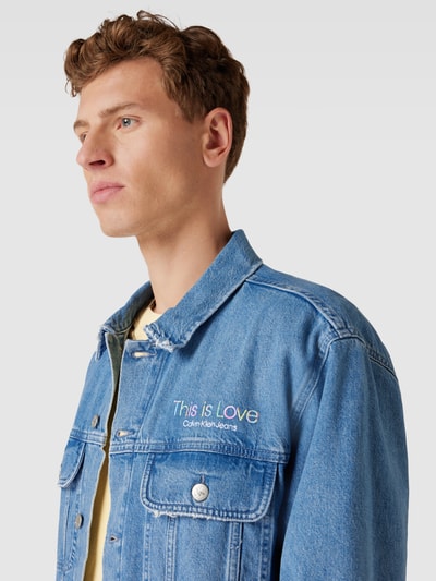 Calvin Klein Jeans Jeansjacke mit Statement-Stitching Jeansblau 3