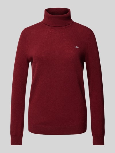 Gant Strickpullover mit Rollkragen Modell 'EXTRAFINE' Bordeaux 1