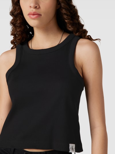 Calvin Klein Jeans Tanktop met fijnrib Zwart - 3