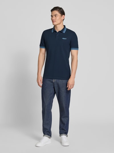 s.Oliver RED LABEL Regular Fit Poloshirt aus Baumwoll-Mix Marine 1