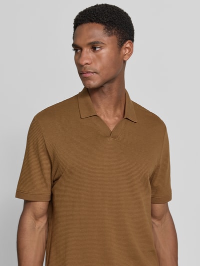 s.Oliver RED LABEL Regular Fit Poloshirt aus Baumwoll-Mix Schoko 3