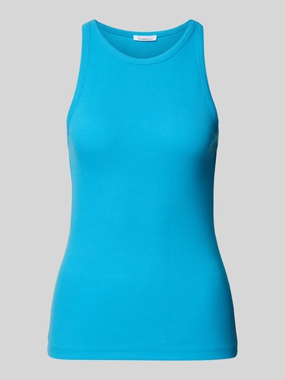 Knowledge Cotton Apparel Tanktop in riblook Turquoise - 2