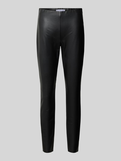 Raffaello Rossi Skinny fit broek in leerlook, model 'RESA' Zwart - 2