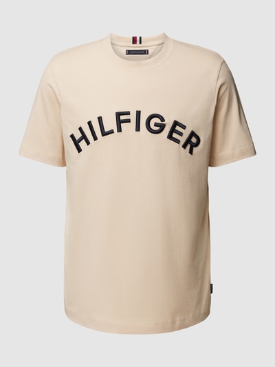 Tommy Hilfiger T-Shirt mit Label-Stitching Modell 'ARCHED TEE' Beige 2