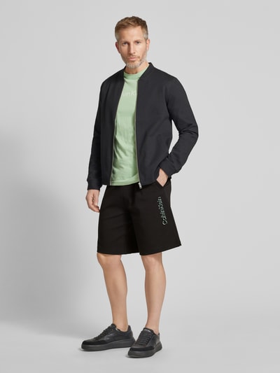 CK Calvin Klein Comfort fit sweatshorts met gestileerde steekzak Zwart - 1