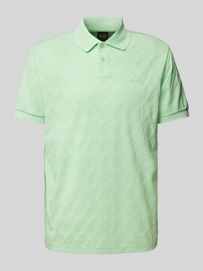 BOSS Green Regular Fit Poloshirt mit Allover-Muster Modell 'Pirax' Hellgruen 2