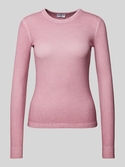 Jake*s Casual Longsleeve mit Strukturmuster Rose 2