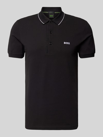 BOSS Green Regular Fit Poloshirt mit Label-Stitching Modell 'Paule' Black 1