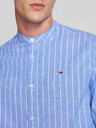 Tommy Jeans Regular fit vrijetijdsoverhemd van een mix van katoen en linnen Bleu - 3