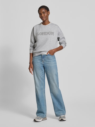 Vila Sweatshirt mit Rundhalsausschnitt Modell 'REFLECT' Hellgrau 1