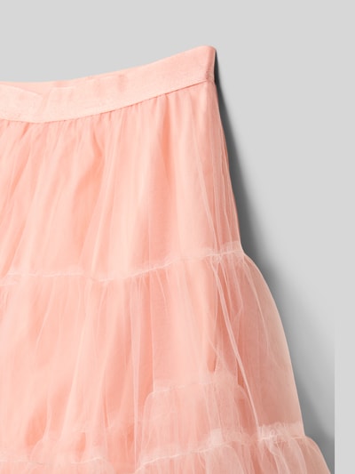 Produktfoto, Regular Fit Rock aus Mesh von Steiff in Rosa mit Rüschenbesatz, A-Linie, elastischer Bund, Unterrock, Kindergrößen
