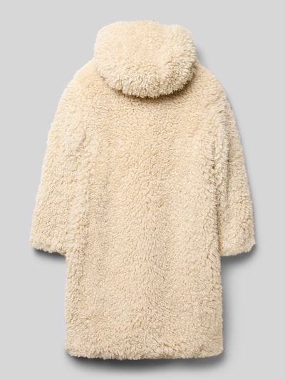 Guess Mantel aus Kunstfell mit Stehkragen Sand 3