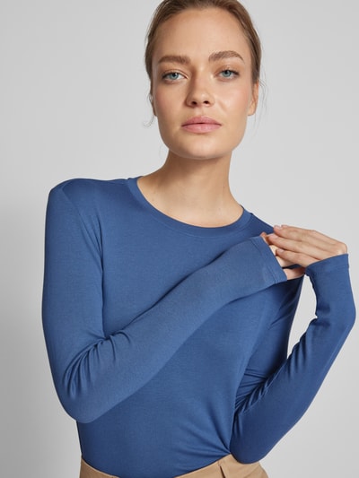 Vila Shirt met lange mouwen en ronde hals, model 'ALEXIA' Blauw - 3