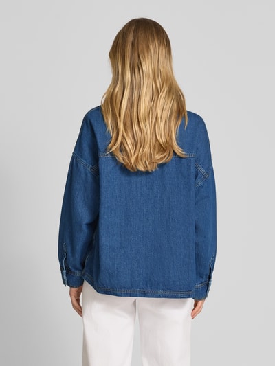 Vila Jeansjack met platte kraag, model 'CREEK' Jeansblauw - 5