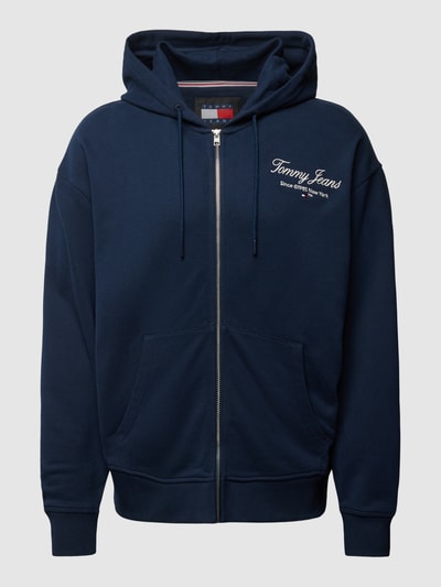 Tommy Jeans Sweatjack met labelstitching, model 'LUXE' Marineblauw - 2