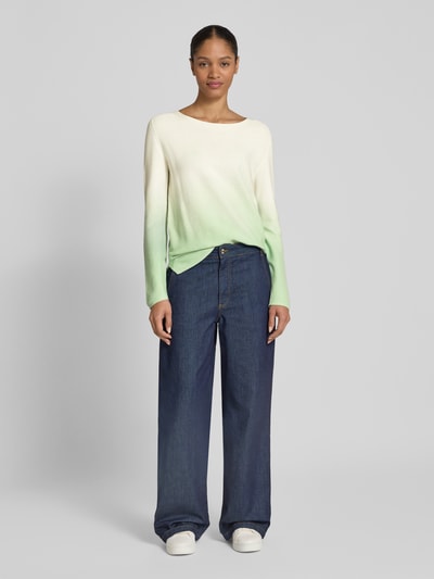 Tom Tailor Regular Fit Strickpullover mit Farbverlauf Hellgruen 1