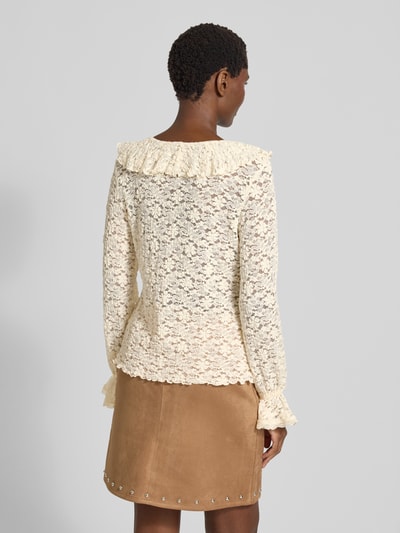 Zero Bluzka z dekoltem w serek Écru 5