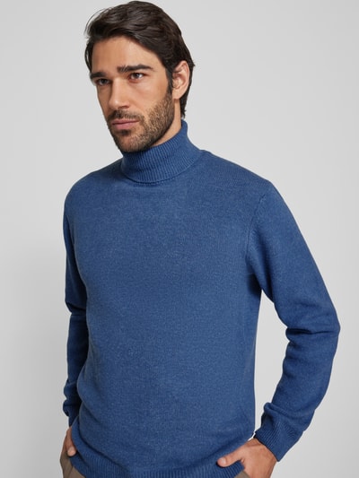 Casual Friday Rollkragenpullover mit Label-Detail Modell 'Karl' Royal Melange 3