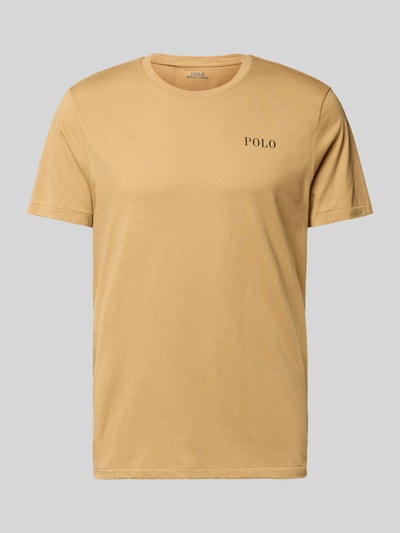 Polo Ralph Lauren Underwear Regular Fit T-Shirt mit Logo-Print Modell 'Crew' Camel 2