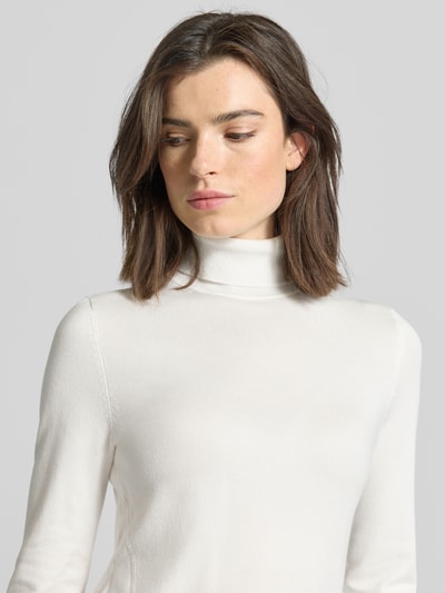 comma Strickpullover mit Rollkragen Weiss 3