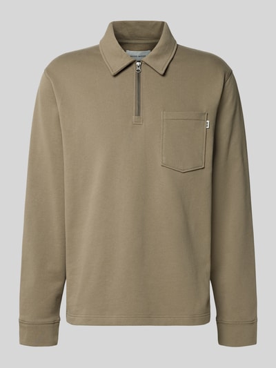 Wood Wood Koszulka polo o kroju regular fit z kieszenią na piersi model ‘Andrew’ Jasnobrązowy 2