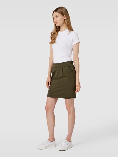 ICHI Minirock mit elastischem Bund Modell 'Kate' Khaki 1