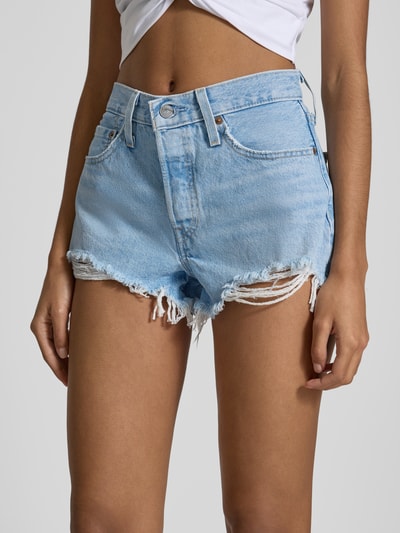 Levi's® Szorty jeansowe o kroju mom fit z 5 kieszeniami model ‘501’ Jeansowy niebieski 3