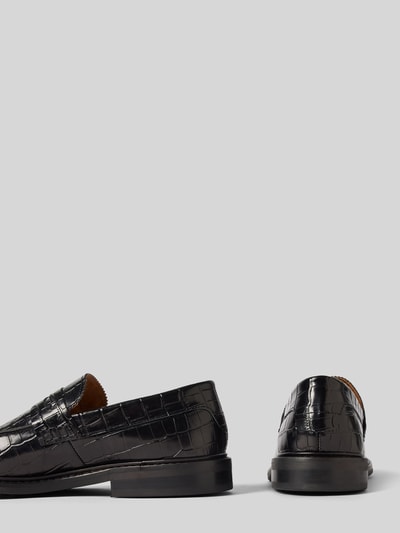 SELECTED HOMME Penny loafers van echt leer, model 'CARTER' Zwart - 2