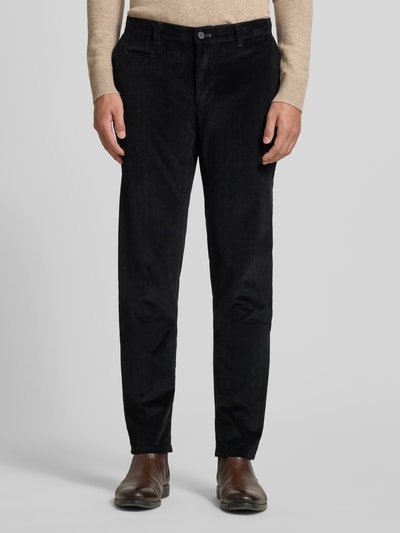 Brax Slim Fit Cordhose mit Gesäßtaschen Modell 'Fabio' Black 4