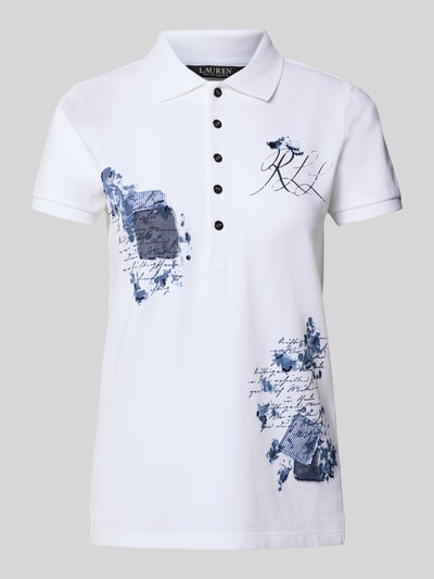 Lauren Ralph Lauren Poloshirt met korte knoopsluiting, model 'KIEWICK' Wit - 2