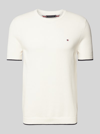 Tommy Hilfiger T-Shirt mit Label-Detail Ecru 2