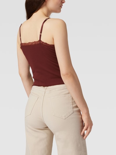 Review Crop top met kant Chocoladebruin - 5