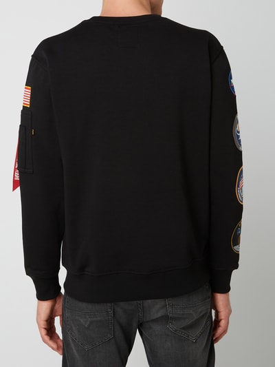 Alpha Industries Sweatshirt mit NASA-Patches Black 5