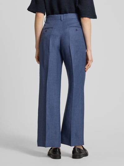Weekend Max Mara Wide Leg Leinenhose mit Bügelfalten Modell 'MALIZIA' Marine 5