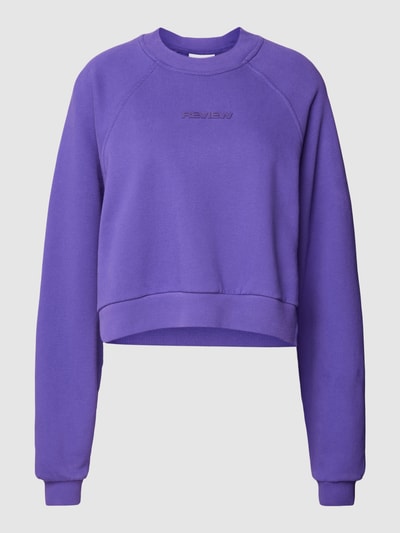 Review Cropped Sweatshirt mit REVIEW Stitching Lila 2